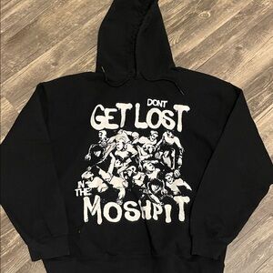 Black Graphic Hoodie with Bold Print